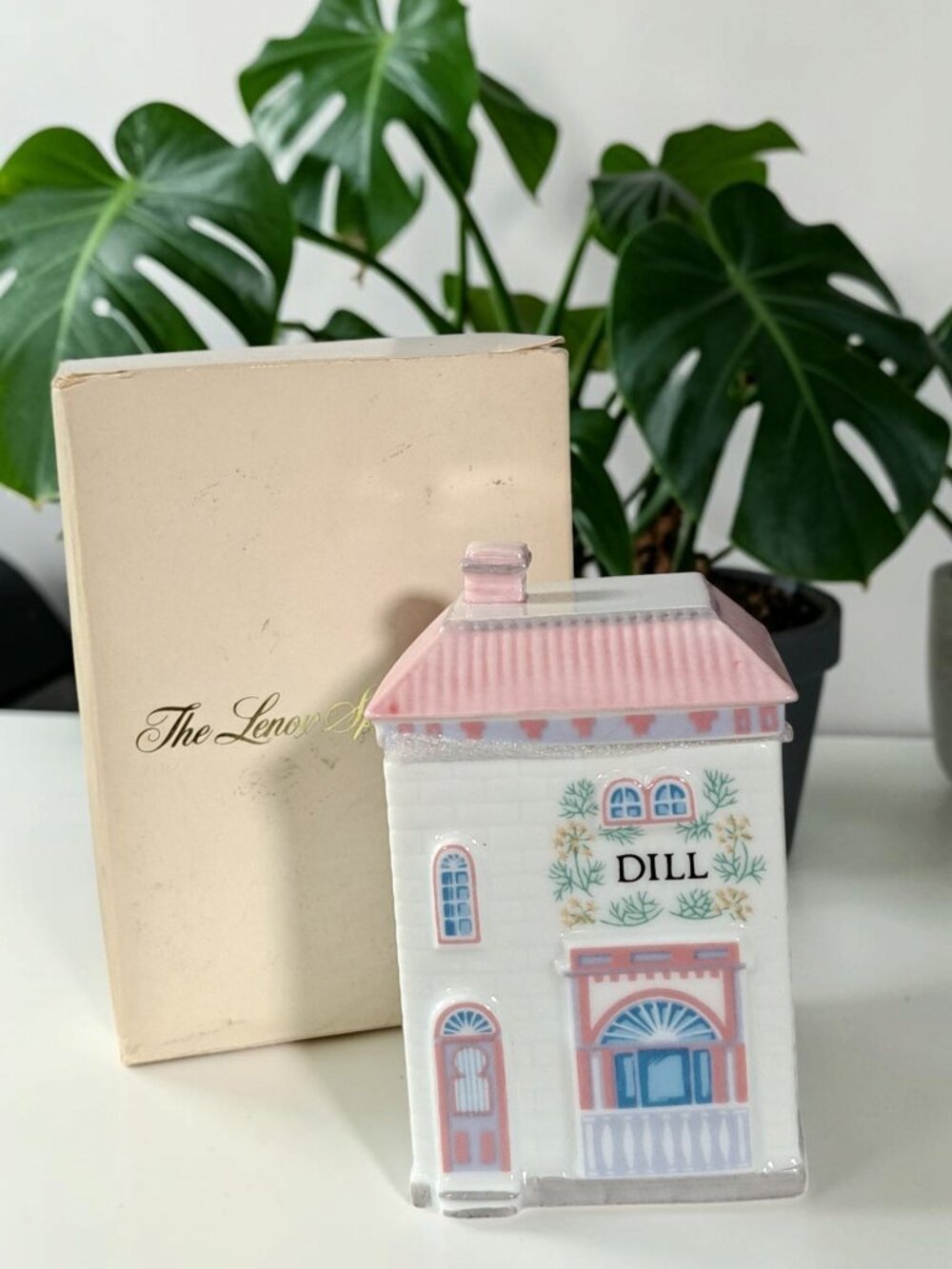 Vintage Lenox 1989 Spice Village Spice Jar DILL - Very Clean in original box
